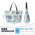 thumbnail image 4 of Pofeuu Algae Corals and Seashells Print Beach Bag,Waterproof Sandproof Beach Tote Bag, Large Capacity Foldable Beach Bags for Women, 4 of 7