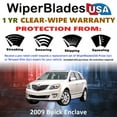 thumbnail image 2 of 2009 Buick Enclave Beam Wiper Blades Wipers w/1yr Warranty (Set of 3) w/Rear Wiper (WiperBladesUSA), 2 of 5