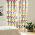 thumbnail image 2 of Ambesonne Horses Curtains, Rainbow Color Giddy, Pair of 28"x95", Multicolor, 2 of 5