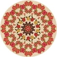 thumbnail image 1 of Ahgly Company Machine Washable Indoor Round Transitional Khaki Gold Area Rugs, 3' Round, 1 of 7