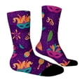 thumbnail image 7 of Compression Socks for Women Cute Animal Knitted Mid Calf Soft Comfort Mens Socks Blue One Size, 7 of 7