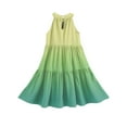 thumbnail image 6 of Abcomgle Summer Dress for Girls 10-12 Casual Halter Neck Sleeveless Girls Dresses Gradient A-line Sundresses Beach Swing Skirt 11-12 Years,Green, 6 of 7