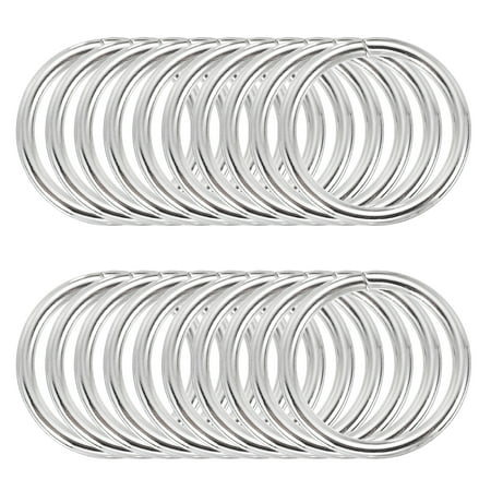 Uxcell 100 Pcs Metal Hoop Rings for Craft 0.7 Inch Floral Wreath Macrame Hoops Dream Catcher Rings for DIY Crafts Macrame Plant Hangers, Silver