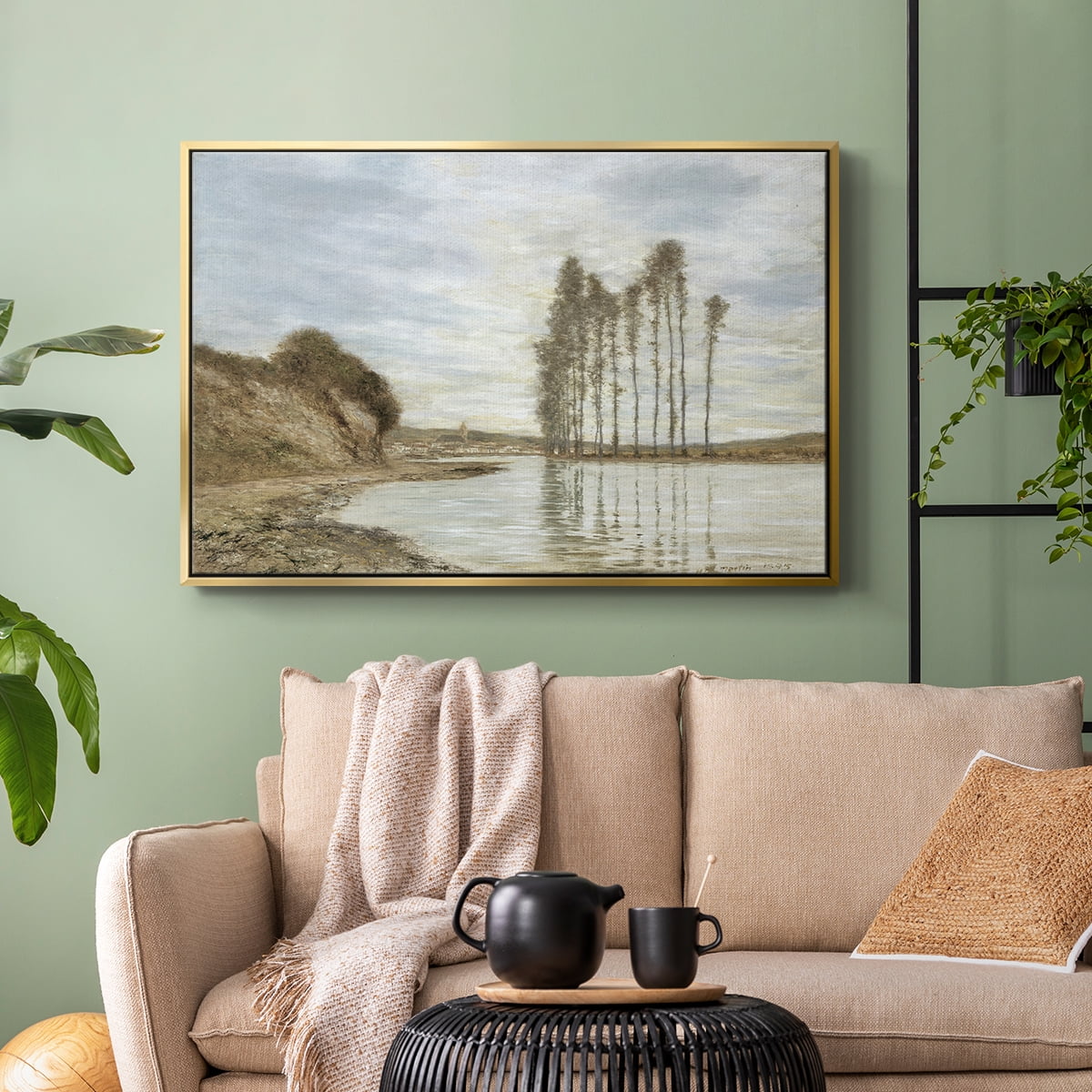 Vintage Landscape-CCCXLV By Wexford Home Framed in Gold Wood Gallery Wrapped Canvas 27 in. x 41 in.