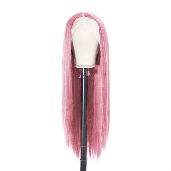 29 Inch Long Straight Wig - Heat-Resistant Fiber, Glue-Free, Adjustable - for Fashionable Women &