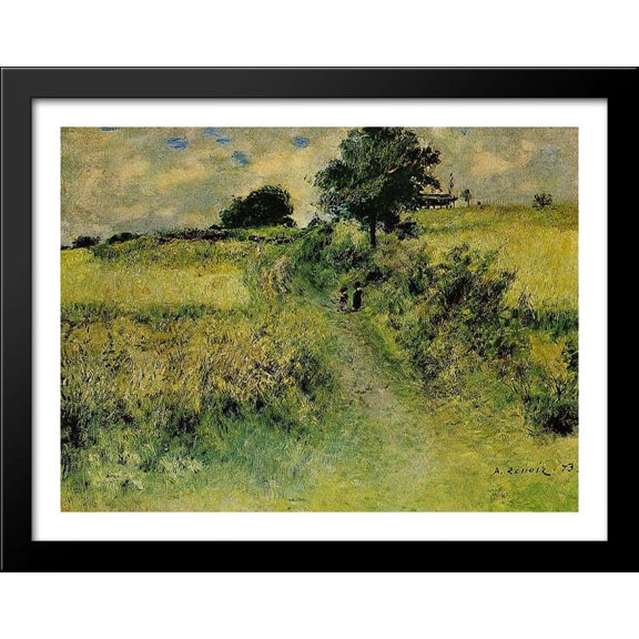 The Field 36x28 Large Black Wood Framed Print Art by Pierre Auguste Renoir