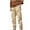 Khaki, variant on Ndbuld Men's Joggers, Lightweight Lounge Pants Men's Fashion Casual Solid Color Cargo Zipper Pockets Elastic Waist Full Length Pants Brown,2XL