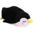 thumbnail image 1 of Almohadas de dibujos animados de peluche de pingüino de peluche, almohada grande y suave de decoración de felpa de pingüino de 19,6 pulgadas (negro), 1 of 5
