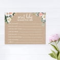 thumbnail image 4 of Koyal Wholesale Peach Rustic Floral Garden Party Baby Shower Wishes for Baby Cards, 20-Pack, 4 of 7