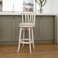 thumbnail image 5 of Hillsdale Savana Wood Bar Height Swivel Stool, White, 5 of 15