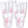 thumbnail image 1 of wonima02 24 Pack a Tini Bit Older Cups 16 oz Plastic Martini Birthday Cups Martini Bow Party Decorations for Women a Tini Bar Bit Older Birthday Home Bachelorette Party Supplies(Pink), 1 of 1