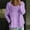 Purple, variant on Holzkary Boho Peasant Tops for Women Gauze Cotton 3/4 Sleeve Loose Fit Floral Embroidered Blouses Grandmas Chic Clothing New Solid Color Loose Large Size Long Sleeved T Shirt Grey L