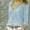 Blue, variant on Cuoff Blouses for Women Casual Single-breasted Lapel Solid Color Long-sleeved Chiffon Shirt Womens Tops Light Blue M