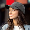 thumbnail image 2 of Dalix Lil Flower Embroidered Cotton Cap Outdoor Dad Hat Womens in Washed Black, 2 of 3