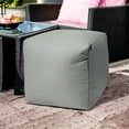 thumbnail image 6 of 17" Gray 100% Polyester Cube Polka Dots Indoor Outdoor Pouf Ottoman, 6 of 6