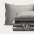 thumbnail image 6 of Bare Home TENCEL™ Sheet Set - Lyocell derived from Eucalyptus - King, Light Gray, 6 of 9