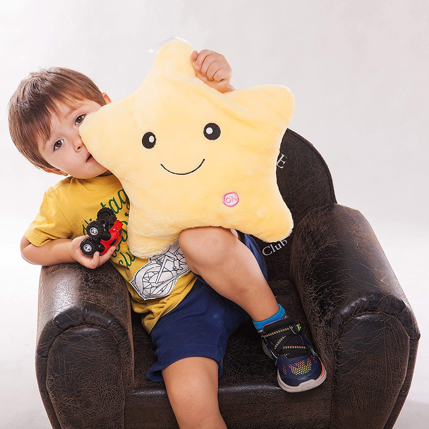 Creative Twinkle Star Glowing LED Night Light Plush Pillows Stuffed Toys Yellow 40 35mm Walmart