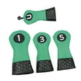 thumbnail image 5 of EHJRE 4Pcs Golf Head Covers Golf Club Headcovers Stylish Anti Scratch Golf Cue Protect Light Green, 5 of 9