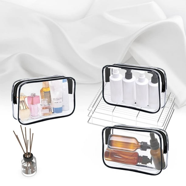 Pack De 6 Bolsas Transparentes Para Aseo De Viaje - TSA Compliant, Impermeables Y Reutilizables