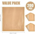 thumbnail image 2 of Xiao Hua 200 pieces of heat sealed baking bags, no sealing cowhide sandwich bags with windows, oil resistant biscuit bags, suitable for packaging cakes and snacks (7.5 x 7.1 inches) Brown,, 2 of 4