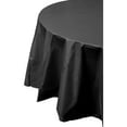 thumbnail image 3 of Exquisite Premium 84" x 84" Contemporary Waterproof Black Solid Print Plastic Tablecloth, 3 of 9