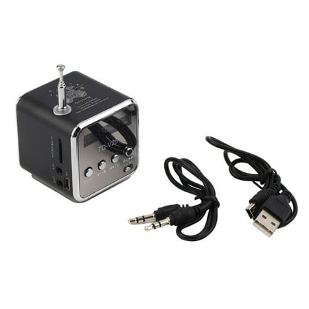 Silver Portable Mini (Portable Micro TF USB Mini Speaker Music Player Portable FM Radio Stereo Phone Laptop MP3 MP4 Player Mini)