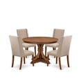 thumbnail image 7 of East West Furniture Ferris 5-Piece Modern Dining Set in Walnut Finish, 7 of 7