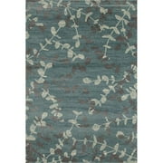 Art Carpet 24927 7 x 9 ft. Milan Collection Eucalyptus Woven Area Rug, Aqua