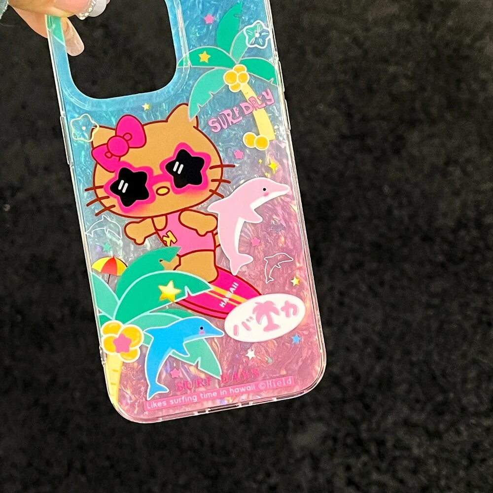Sexy Hawaii Sanrio Hello Kitty With Bracelet Phone Case for IPhone