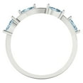 thumbnail image 5 of 0.4 ctw Wedding Band for Women - 18K White Gold Natural Aquamarine Stackable Eternity Ring, 5 of 6