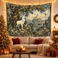 thumbnail image 3 of White Deer Beneath a Massive Tree, Peaceful Vintage Art for Wildlife Lovers, Woodland Wall Art, Housewarming Gift, Tapestry Wall Hanging for Living Room and Study Room, 3 of 7