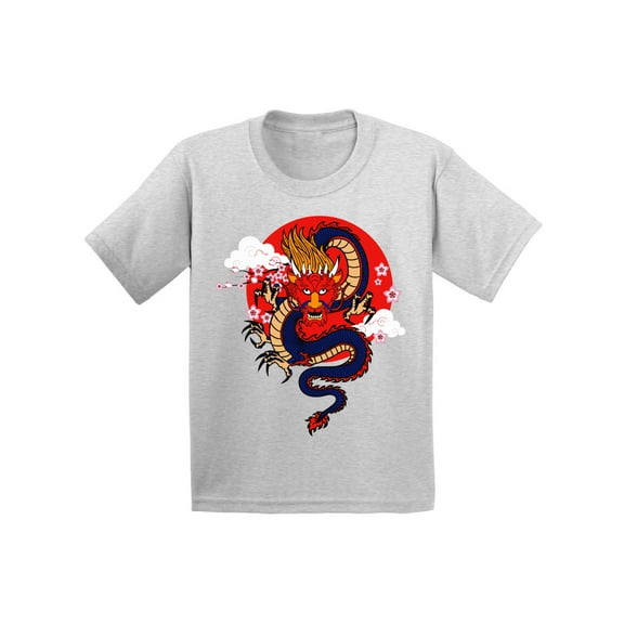Boys Graphic Tees - Cool Dragon Shirt Age 6 to 15 Years Old