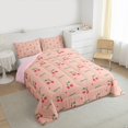 thumbnail image 3 of jejeloiu Cute Cherry Queen Comforter Set,Kawaii Fruit Bedding Sets,Red Green Bedding Comforter Set For Girls,Ultra Soft Home Decor Reversible,3pcs, 3 of 8
