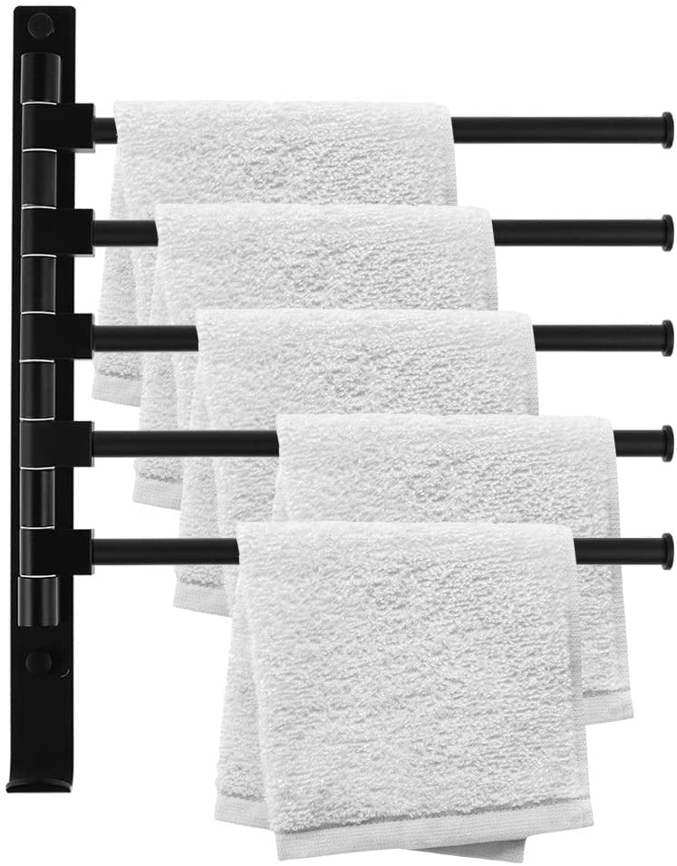 Miuline Swivel Towel Rack Swing Out Towel Bar Bathroom Towel Holder