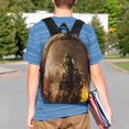 thumbnail image 4 of Lukts Apocalyptic Skull Soldier Pattern 15 Inch Student Backpack, Waterproof Laptop Backpack with Adjustable Shoulder Straps, Lightweight Travel, Campus Backpack, Unisex, 4 of 6