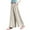 Beige, variant on CHWGFWL Women Dress Pants Elastic Breathable Trousers Loose Cotton And Linen Pant Womens Pants With Pocket Wide Leg Pants Woman Palazzo Pants(White,S)