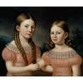 thumbnail image 2 of Johan Erik Lindh 23x20 Black Ornate Framed Double Matted Museum Art Print Titled: Jacobina and Helena Simelius (1820 - 1829), 2 of 5