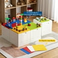 thumbnail image 3 of Folding Storage Box with Building Lid for Duplo Blocks L Collapsible Storage Bin QtToy Container for Lego Bricks (), 3 of 8