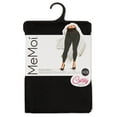 thumbnail image 3 of MeMoi Women's Thin Ribbed High Waist Seamless Leggings - Womens - Female, 1X-2X, Black, 3 of 5