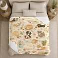 thumbnail image 4 of Adorable Puppy Garden Illustration Cream, Playful Pet Portrait Pattern, Warm Flannel Blanket for Living Room and Reading Nook, Dog Lovers Friendship Gift, Pet Lover Home Decor, 4 of 7