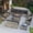 Dark Grey, variant on 6-Piece Outdoor Patio Furniture Set, PE Wicker Rattan Sectional Sofa Conversation Set with Tempered Glass Table & Thick Cushions - All-Weather Garden, Backyard Furniture,Off-White