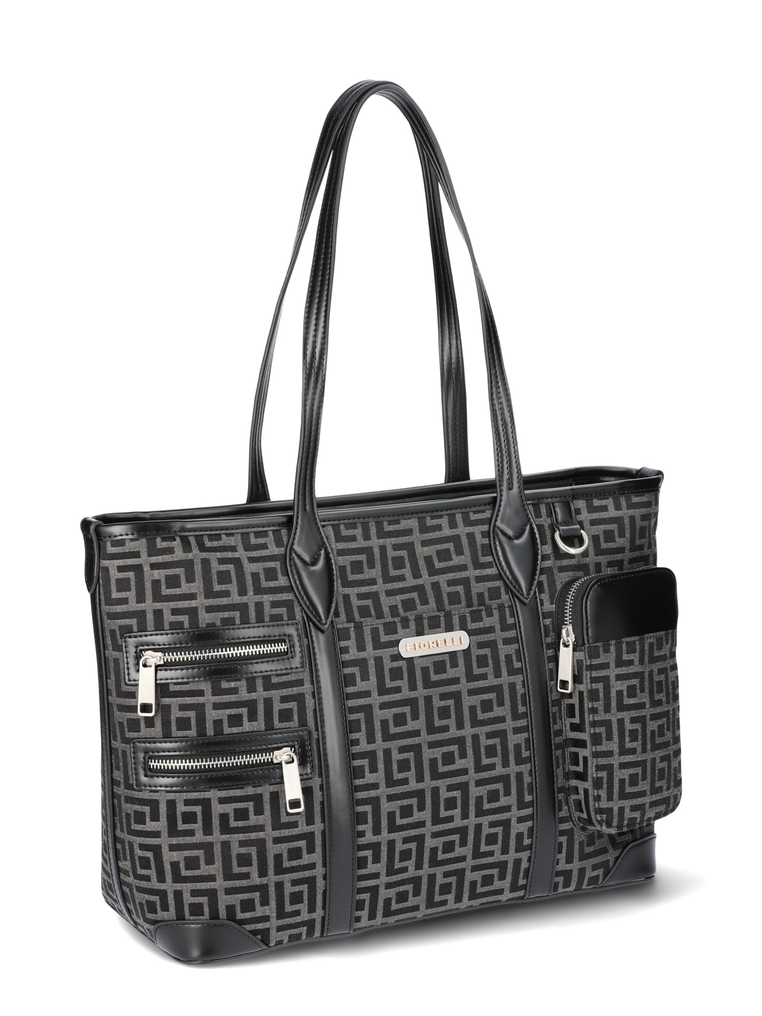 Fiorelli Women's Brooke Tote Bag, Black Geo Jacquard