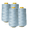 Baby Blue, variant on Sedona Designz, Inc. All Purpose Sewing Thread - 100% Polyester - 4 PACK of 6000 Yard Each Spools - for Sewing, Quilting, Serger Machines, Overlock, Merrow & Hand Embroidery.