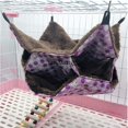 thumbnail image 3 of 3 Layers Hamster Hanging Hammock Labyrinth Rabbit Design Warm Long Fleece Guinea Pig Bed Hedgehogs Nest for Small Animal Winter Hotumn Spring (L, Purple), 3 of 6