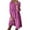Purple, variant on Women's Plus Size Dresses Lace Patchwork Hollow out Embroidered 3/4 Sleeve Casual Dress Mini Sundress