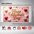 thumbnail image 6 of LUUFILx Valentine's Day Backdrop Banner Decorations Photography Props Party Supplies Heart Decor Background, 6 of 7
