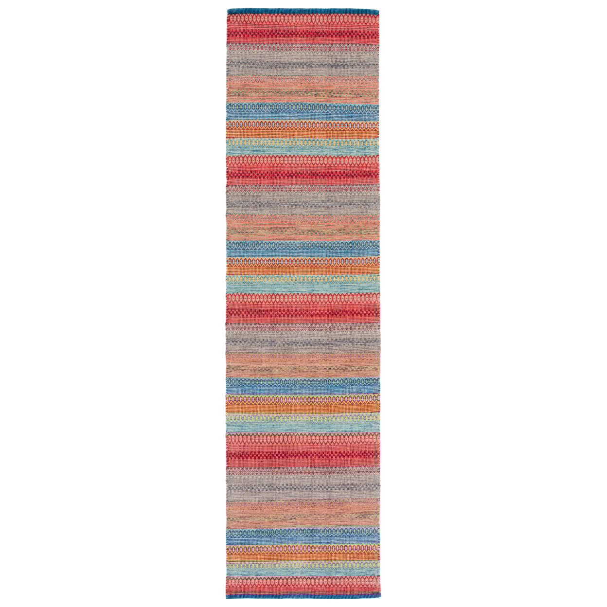 thumbnail image 4 of SAFAVIEH Montauk Albine Striped Cotton Area Rug, Blue/Grey, 8' x 10', 4 of 8