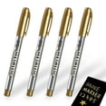 thumbnail image 1 of Fine Point Permanent Metallic Marker Pens, Fade Resistant Water-Based Ink, Ideal For Calligraphy & DIY Crafts, Non-Toxic & Eco-Friendly, Works On Paper, Glass, Wood, 1 of 7