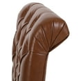 thumbnail image 6 of GDF Studio Emerson Contemporary Faux Leather Tufted Rolltop Dining Chairs, Set of 4, Cognac Brown and Matte Black, 6 of 9