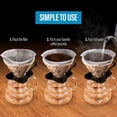 thumbnail image 4 of Zulay Kitchen Reusable Stainless Steel Pour over Coffee Filter - 1-2 Cup, 4 of 7
